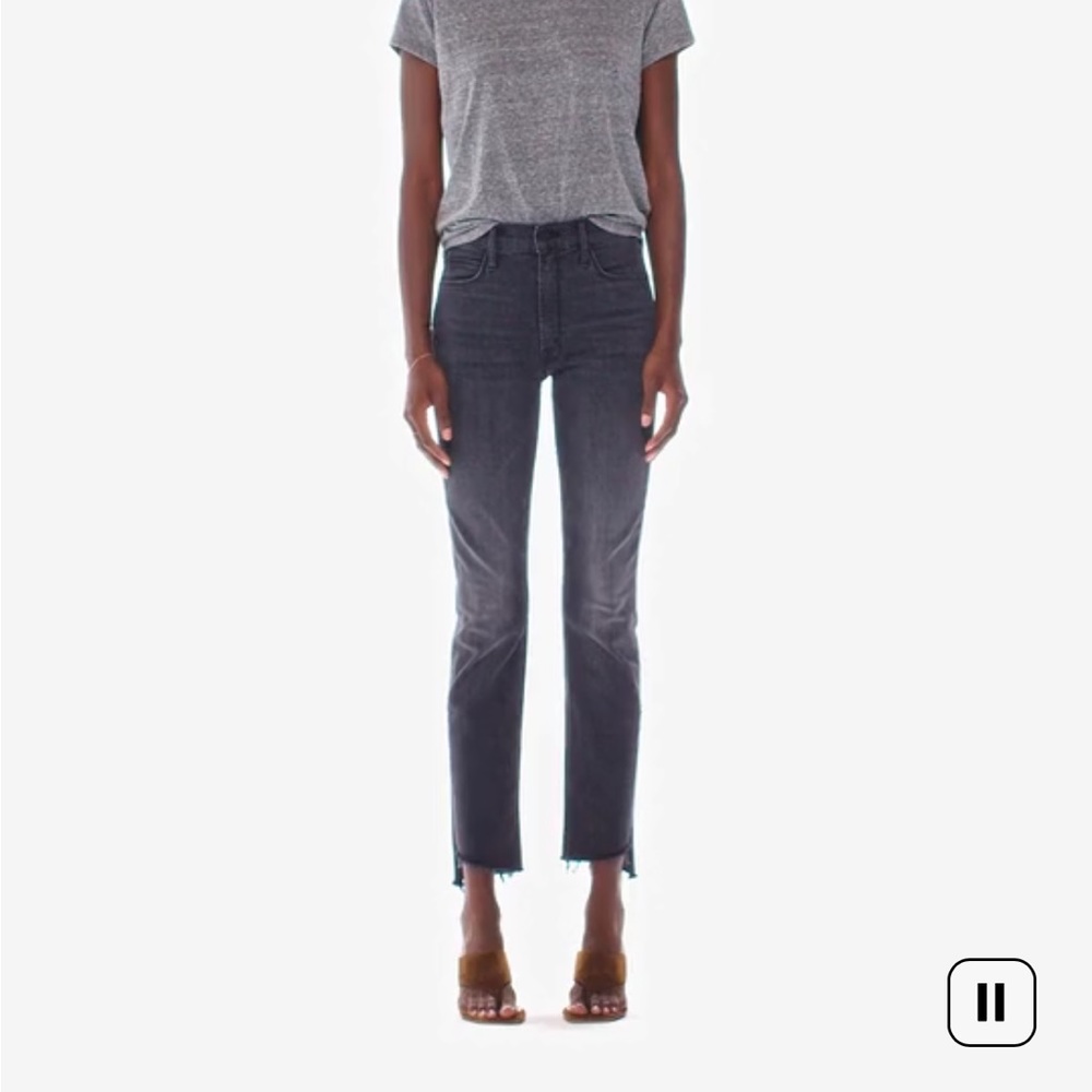 Mother Denim, insider crop step fray, color - train stops, size 29